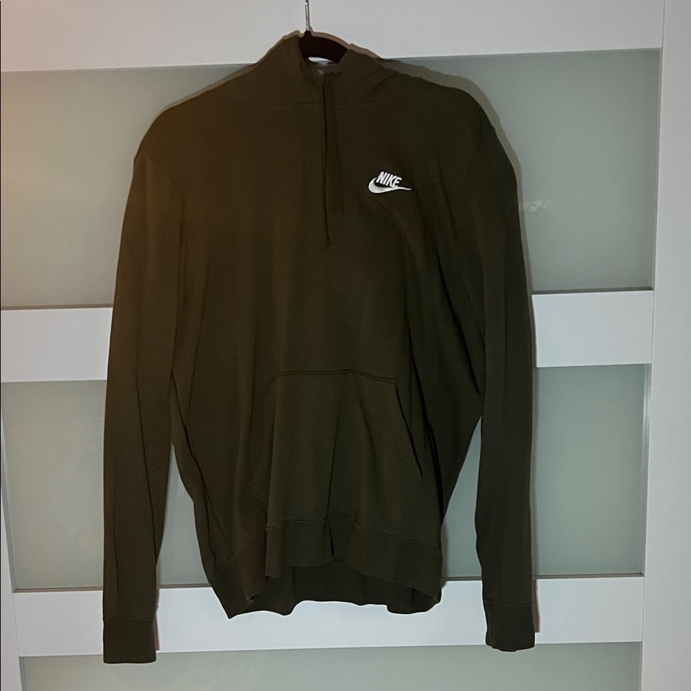 Nike Dark Green Hoodie with Logo